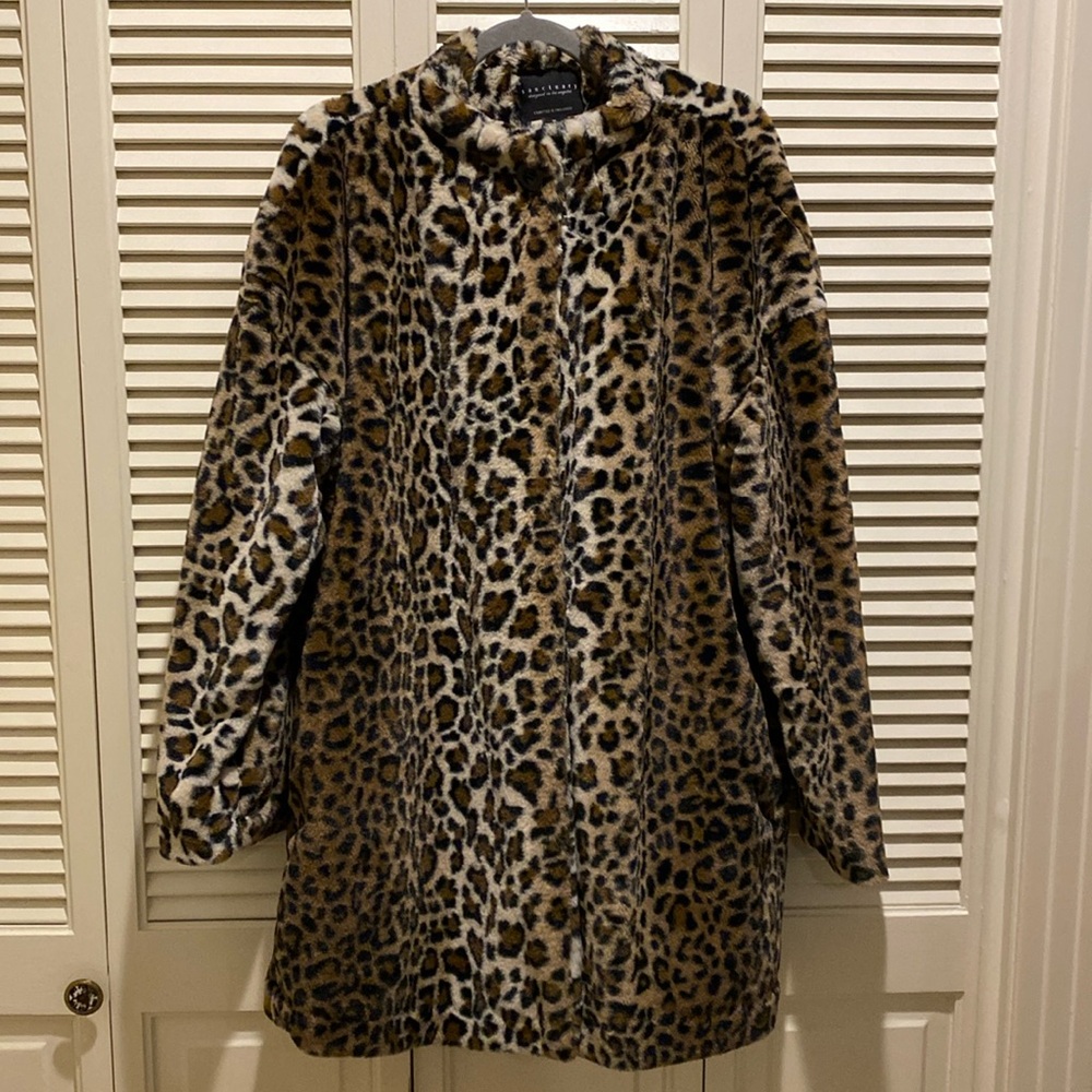 Leopard print coat by sanctuary size 1X